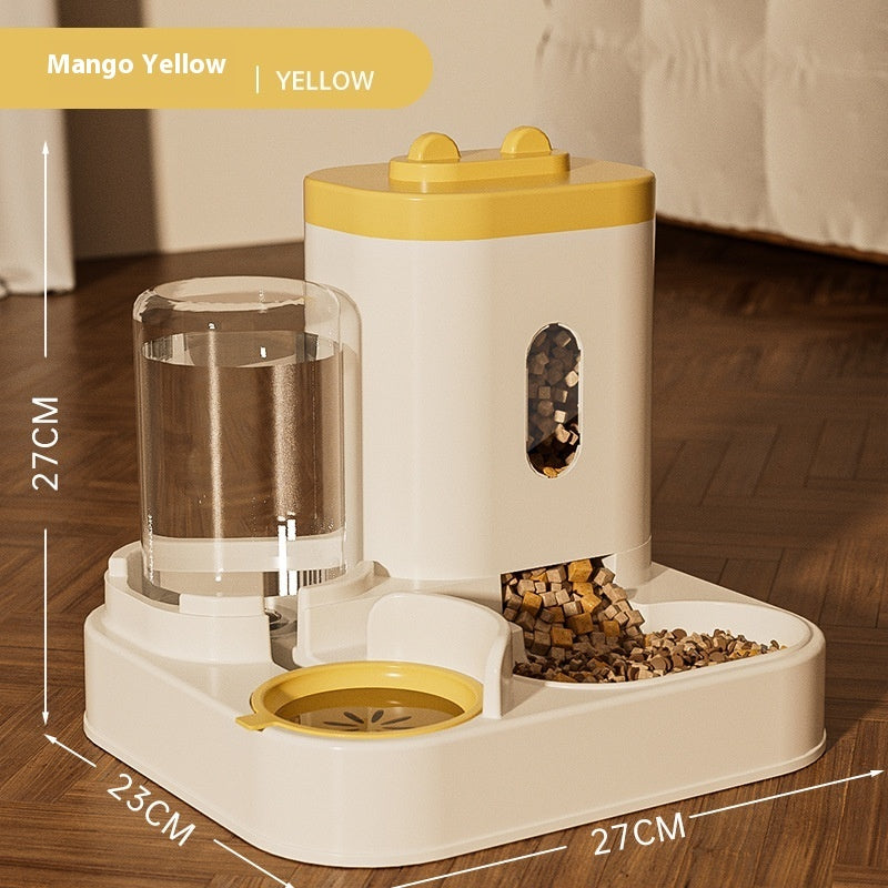Personalized Pet Photo Automatic 2-in-1 Gravity Pet Feeder and Water Dispenser with Name Daily Use Birthday Gift for Pet Owners.