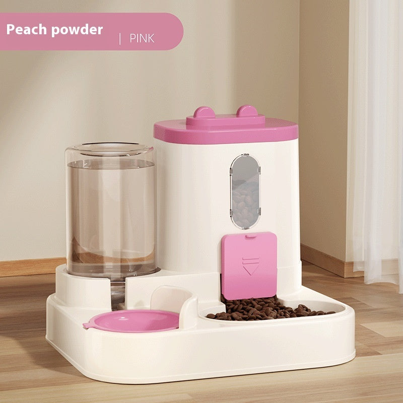 Personalized Pet Photo Automatic 2-in-1 Gravity Pet Feeder and Water Dispenser with Name Daily Use Birthday Gift for Pet Owners.