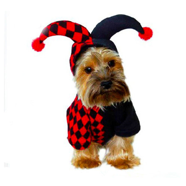 Halloween Funny Clown Pet Costume.