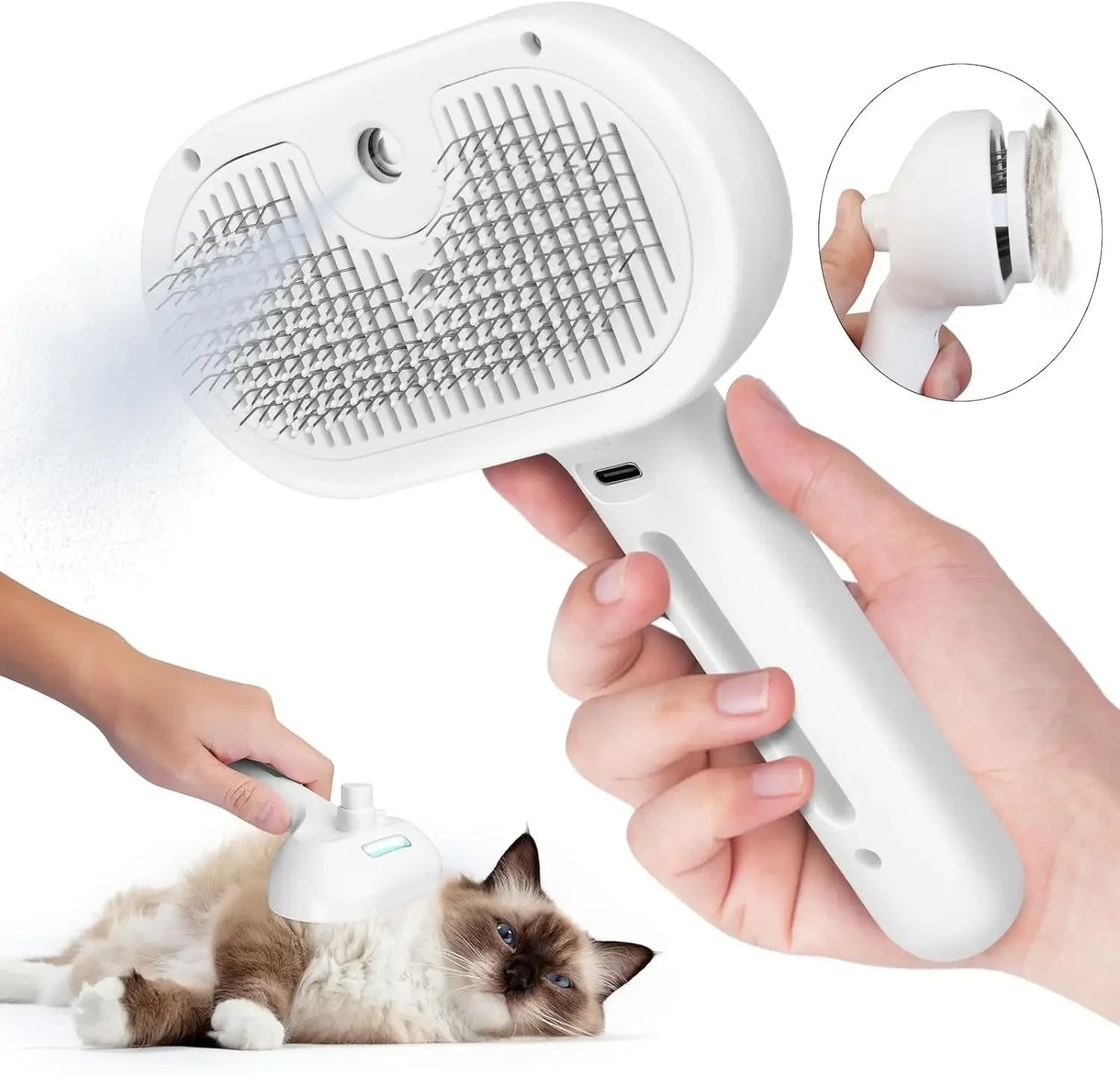 Pets Spray Hair Comb Pet Hair Remover Cleaning Brush Cats Grooming Dog Accessories Tools Dematting Water Mist Humidifier Comb Pet Supplies.