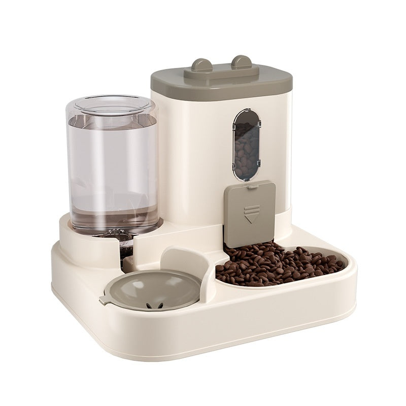 Personalized Pet Photo Automatic 2-in-1 Gravity Pet Feeder and Water Dispenser with Name Daily Use Birthday Gift for Pet Owners.