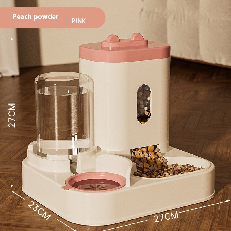 Personalized Pet Photo Automatic 2-in-1 Gravity Pet Feeder and Water Dispenser with Name Daily Use Birthday Gift for Pet Owners.