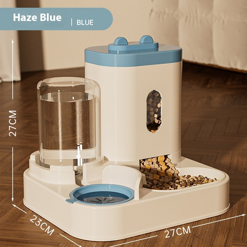 Personalized Pet Photo Automatic 2-in-1 Gravity Pet Feeder and Water Dispenser with Name Daily Use Birthday Gift for Pet Owners.