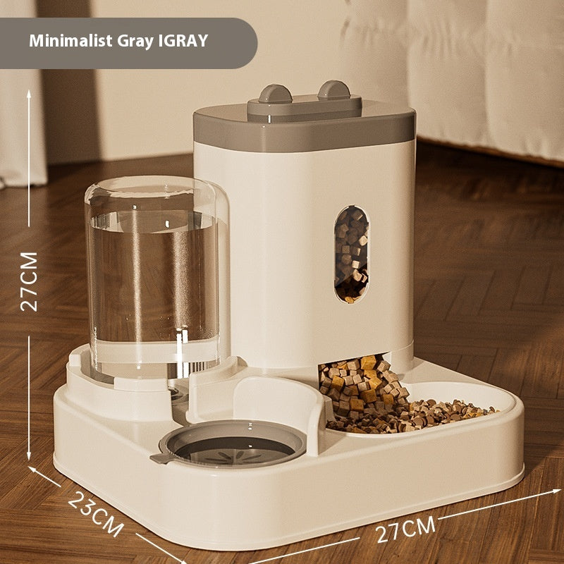 Personalized Pet Photo Automatic 2-in-1 Gravity Pet Feeder and Water Dispenser with Name Daily Use Birthday Gift for Pet Owners.