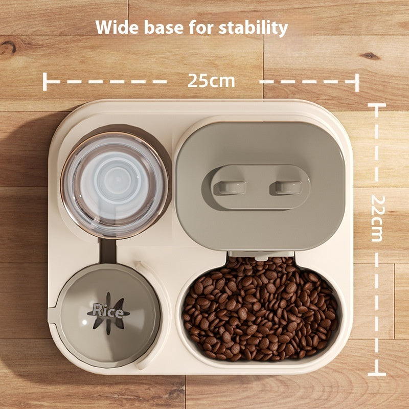 Personalized Pet Photo Automatic 2-in-1 Gravity Pet Feeder and Water Dispenser with Name Daily Use Birthday Gift for Pet Owners.
