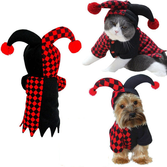 Halloween Funny Clown Pet Costume.