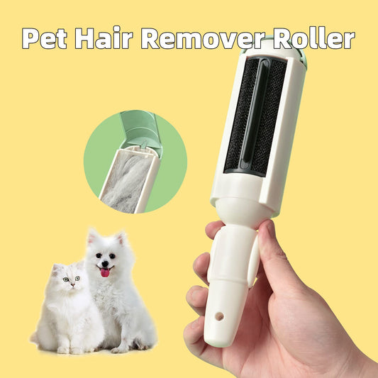 Pet Hair Remover Roller Comfy Non-Slip Handle Dog Cat Portable