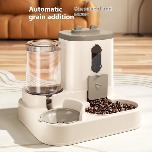 Personalized Pet Photo Automatic 2-in-1 Gravity Pet Feeder and Water Dispenser with Name Daily Use Birthday Gift for Pet Owners.