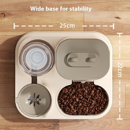 Personalized Pet Photo Automatic 2-in-1 Gravity Pet Feeder and Water Dispenser with Name Daily Use Birthday Gift for Pet Owners.